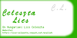 celeszta lics business card